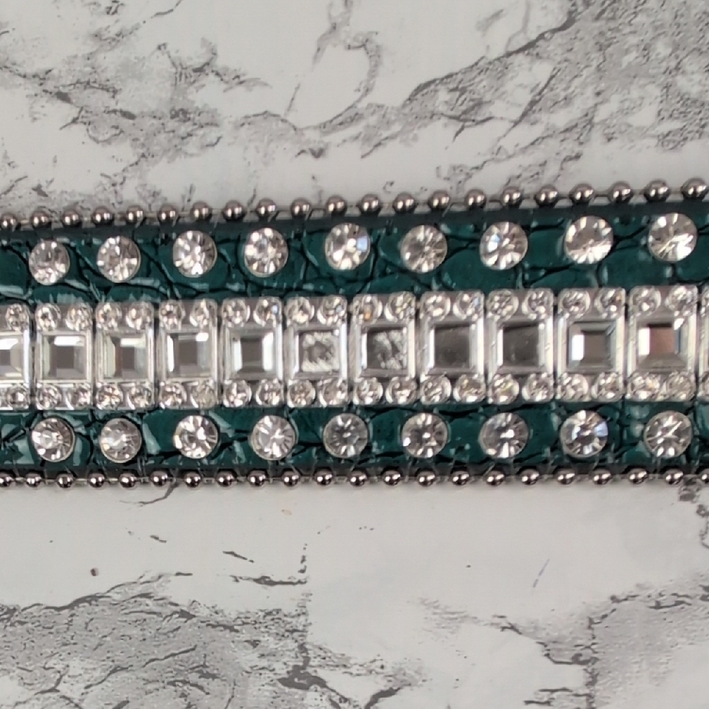 Chic Turquoise and Silver Embellished Belt - Picture 6 of 8